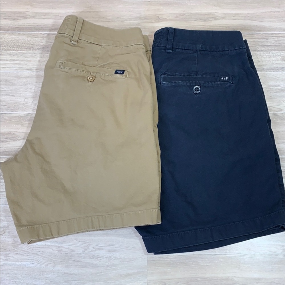 A&F bundle of 2 Tan and Blue Casual Shorts